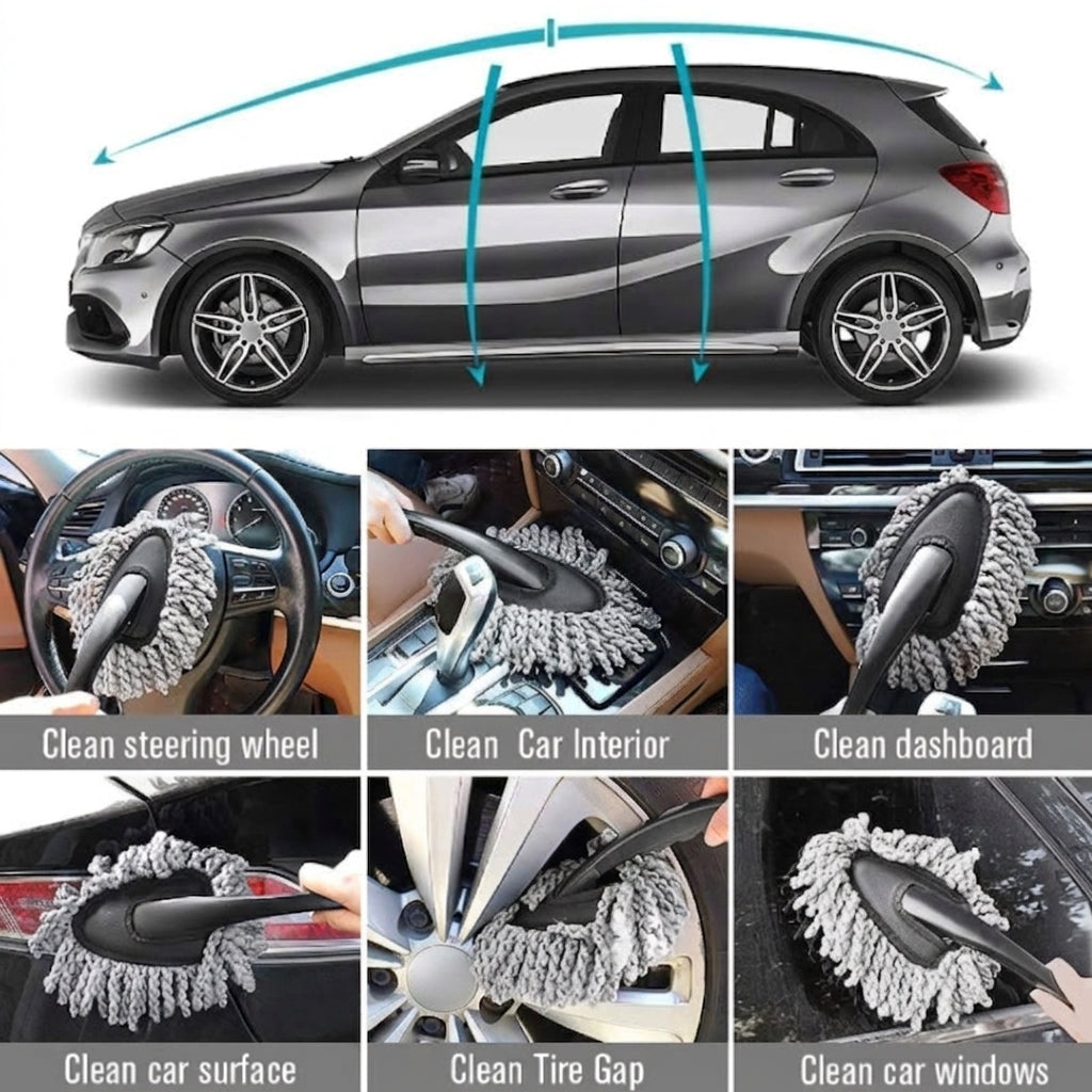 Amazon Hot-selling car wash set 9-piece set C car cleaning waterproof gloves tire crevice cleaning brush car wash