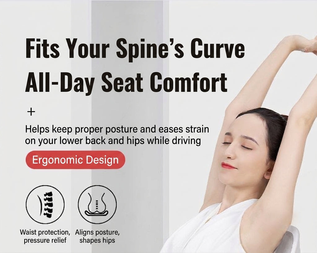 Memory foam lumbar support cushion, office prolonged sitting pressure-relief hip cushion, student chair support lumbar cushion, integrated cushion