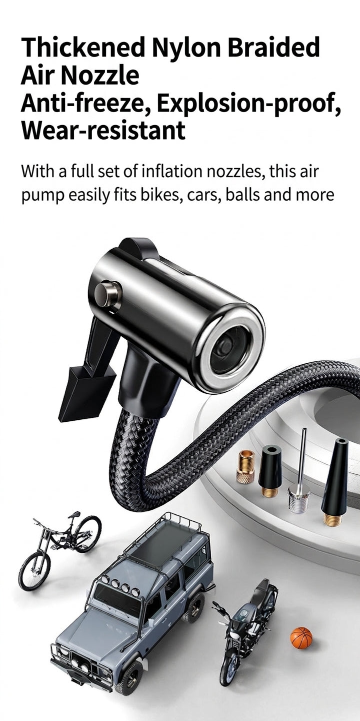 Cross-border vehicle emergency power supply starter air pump, tire high-pressure digital display all-in-one, automotive electric air inflation pump