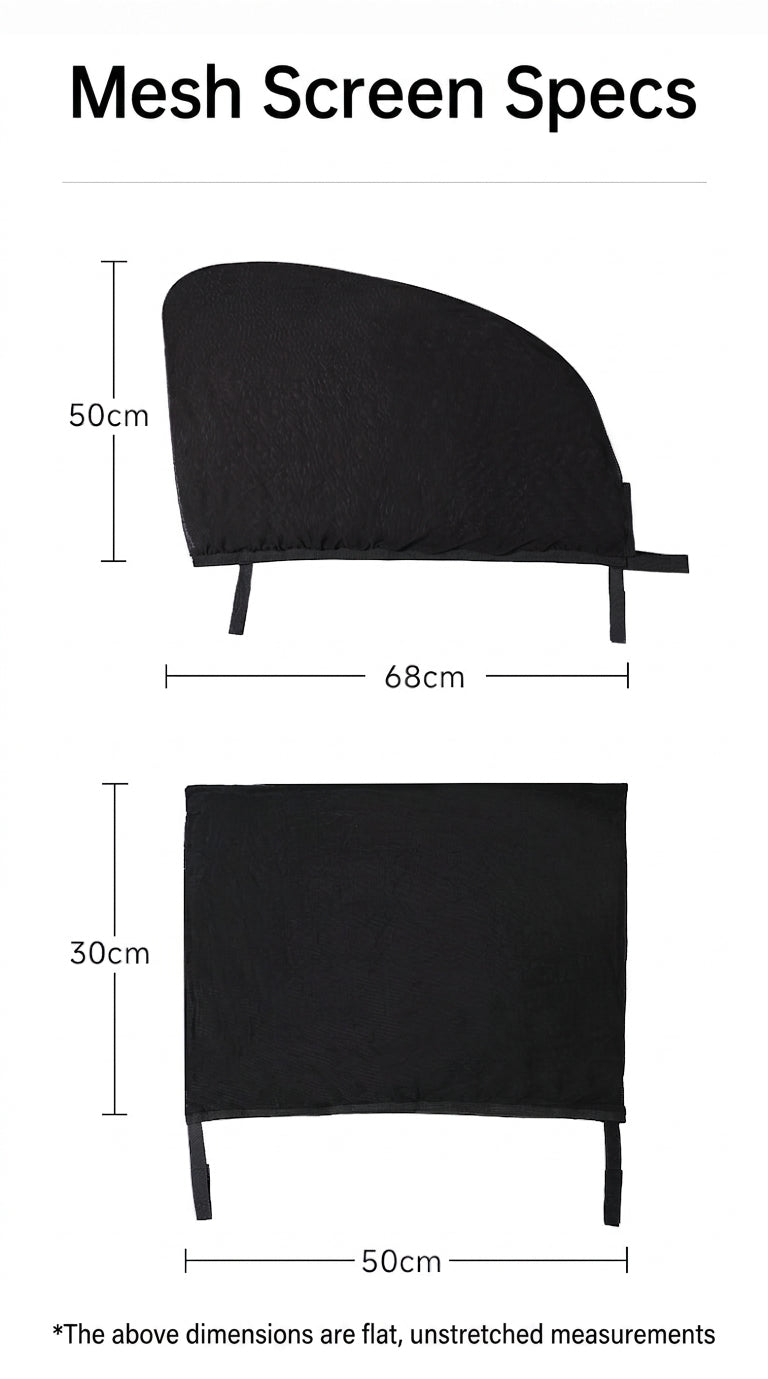 Car Window Mosquito Screen, Universal Fit
