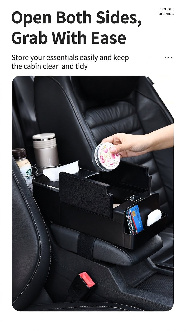 Car tissue box, armrest box, multifunctional water cup holder, storage box, creative and simple car interior sundries storage box