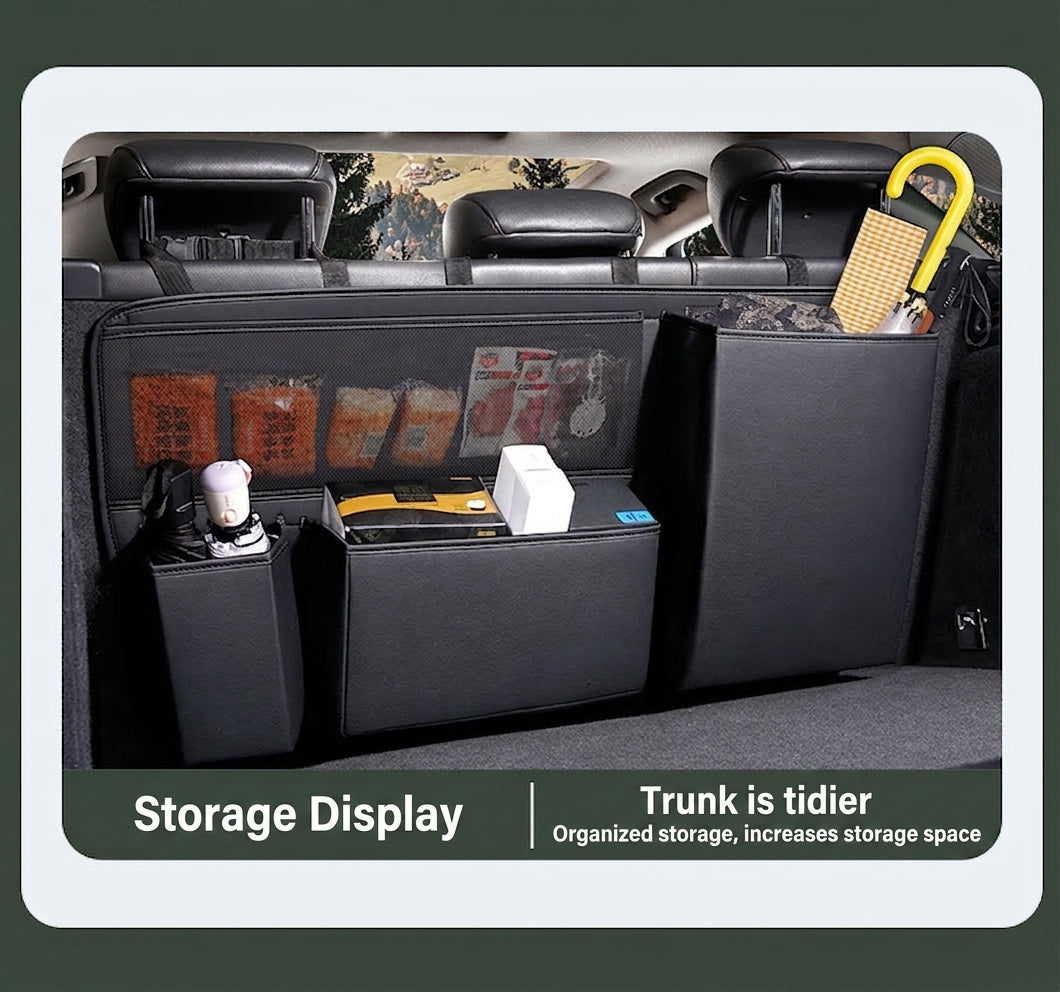 Multifunctional trunk storage bag, large-capacity storage car storage bag, zoned design for easy access and portable storage box