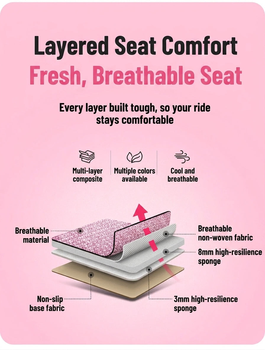 Cartoon car seat cushion, all-season universal all-round car seat cover, linen fabric art seat cushion, winter goddess seat cover