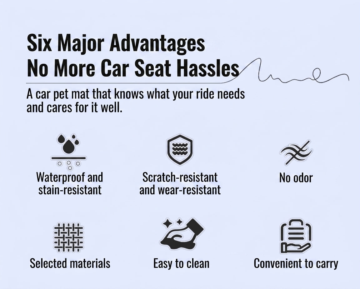 Zhongheng car pet mat, rear seat seat pad, waterproof pet car mat, car dog mat, rear pet seat cushion