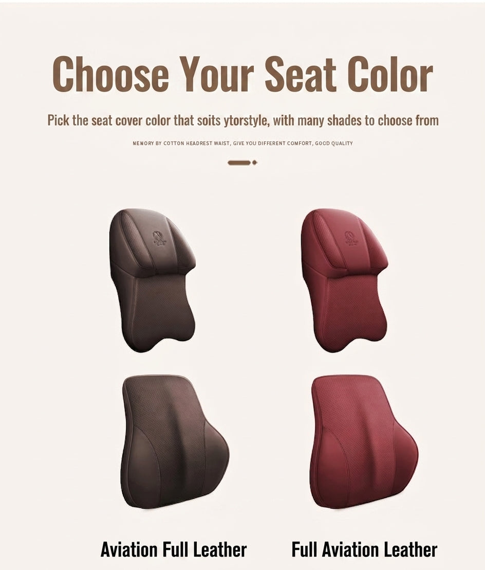 [Full leather on both sides] aviation-grade car neck pillow, memory foam, neck pillow, neck pillow in the car, car seat, neck pillow