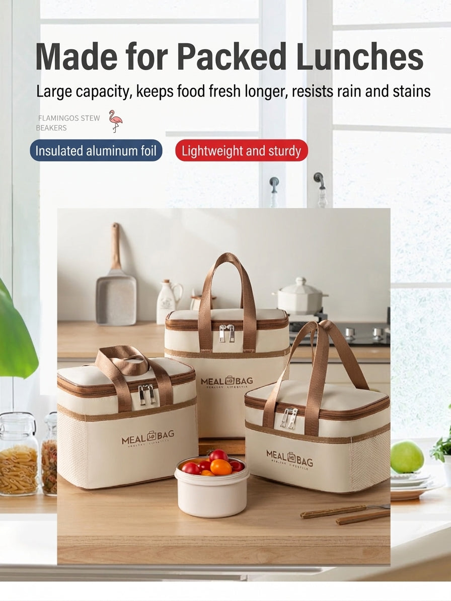 Insulated Lunch Bag, Waterproof Oxford Cloth
