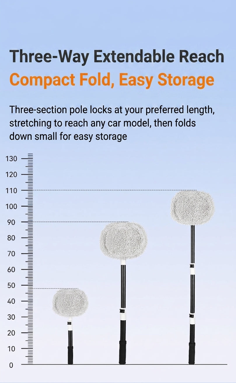Car Wash Mop Retractable Bending Rod, Car Special Mop, Injury Resistant Car Car Wash Brush, Cleaning Tools, Car Cleaning Tools, Car Polishing Artifact