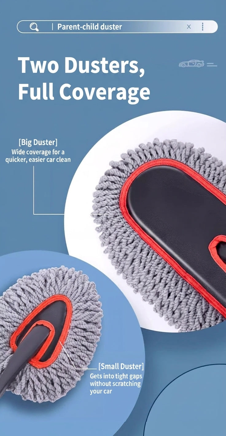 Zhongheng car wash mop car dust duster brush sweeps dust with car wash mop and snow removal tools to wipe cars