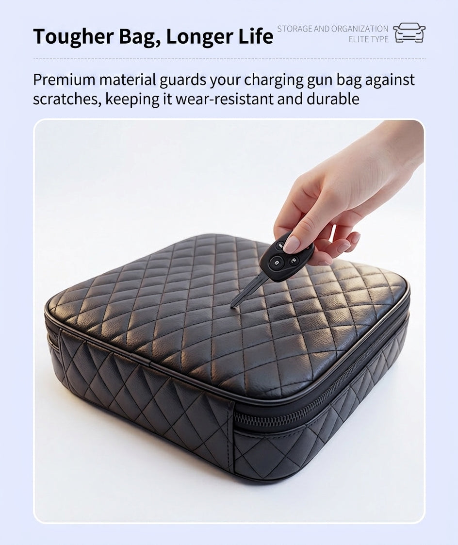 Charging gun storage bag, car charger storage bag, logo-printed waterproof charging gun bag, new energy vehicle bag