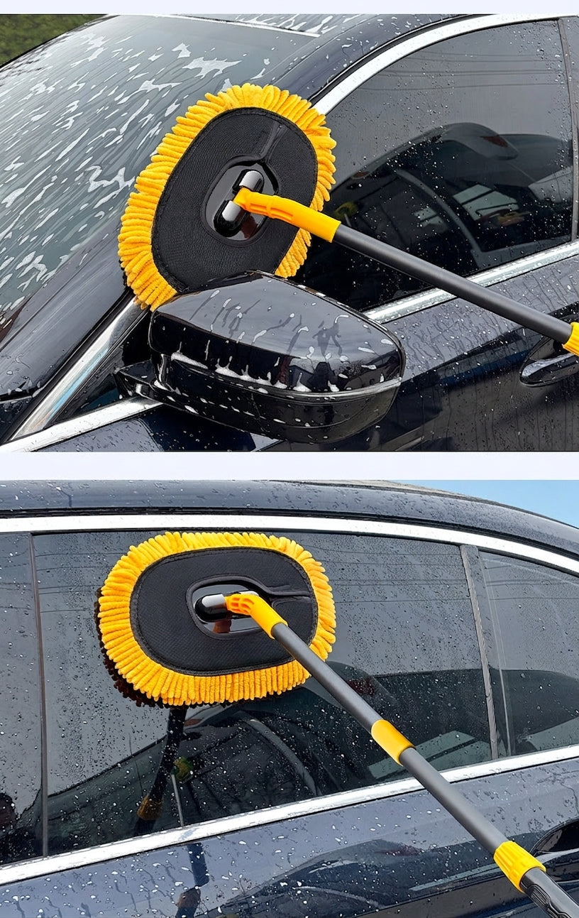 Car wash mop, car wash brush, car brush bristles, retractable long rod, retractable car wash brush cleaning tool