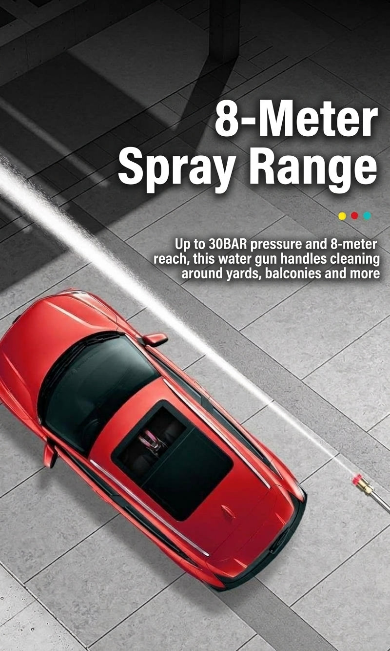Car water gun, household electric car washer, rechargeable car wash gun, universal wireless high-power high-pressure car wash water gun