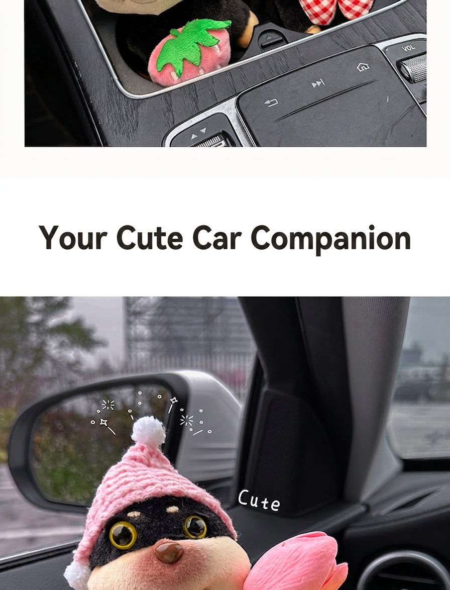 Car ornaments cute dolls bee dog car central control screen party doll display screen decoration car interior products