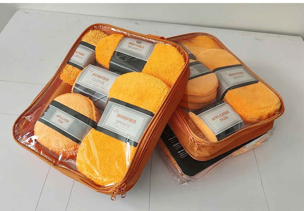 Car Wash 9 Piece Set Car Towel Home Car Beauty Cleaning Gloves Towel Wipes Waxing Sponge Wheel Brush