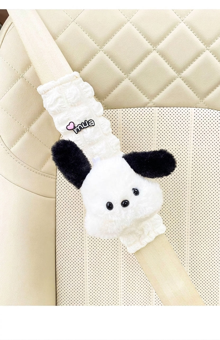 Car seat belt shoulder pads, creative cute children's anti-strain safety belt, and a pair of decorative protective covers