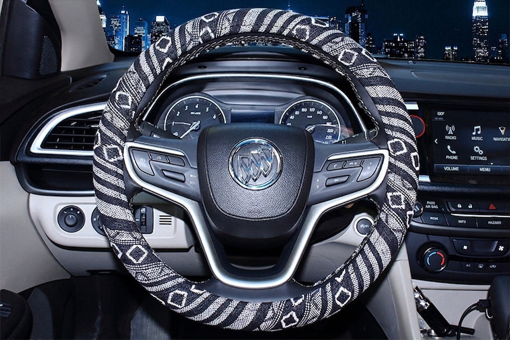 Steering wheel cover New national style old coarse cloth linen car steering wheel cover Personality trend car handle cover