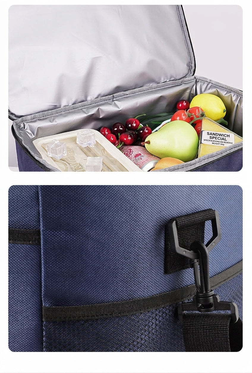 Insulated Cooler Bag, Portable Cold Storage