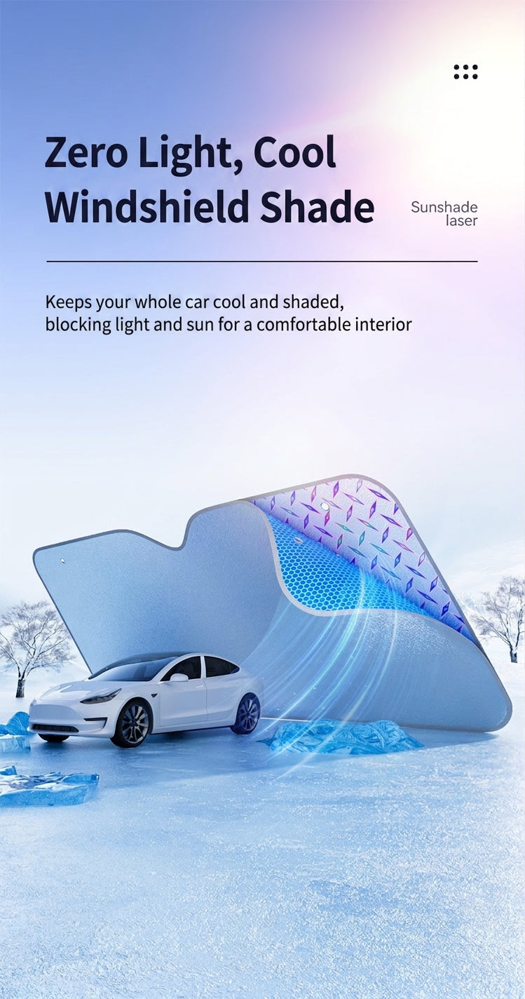 Car sunshade laser type sun protection and heat insulation summer sunshade car front windshield window sun gear