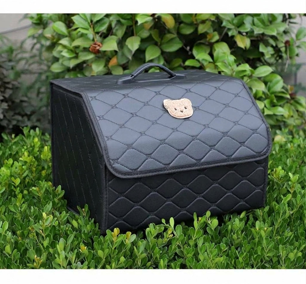 Car trunk storage box, leather multifunctional foldable storage box, storage box, storage box, car interior accessories