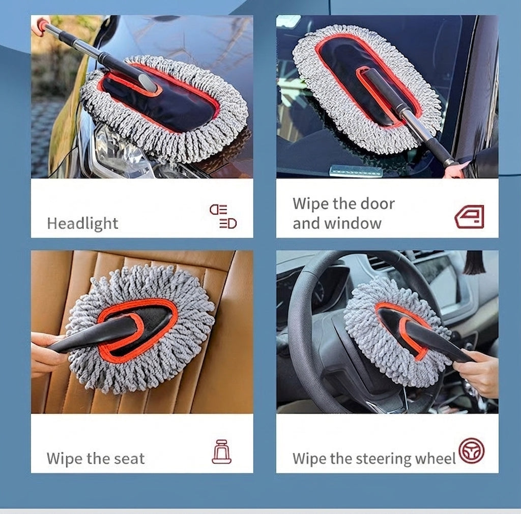 Zhongheng car wash mop car dust duster brush sweeps dust with car wash mop and snow removal tools to wipe cars