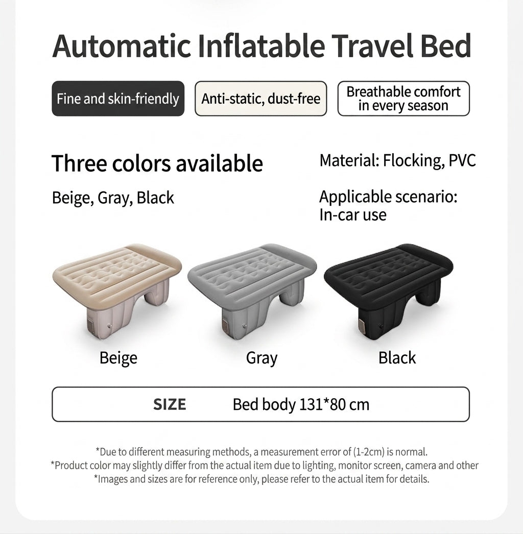 26 New Rear Seat Sleeping Essentials with Leveling Pad for Travel, Outings, Spring Outings, Outdoor Car Inflatable Bed