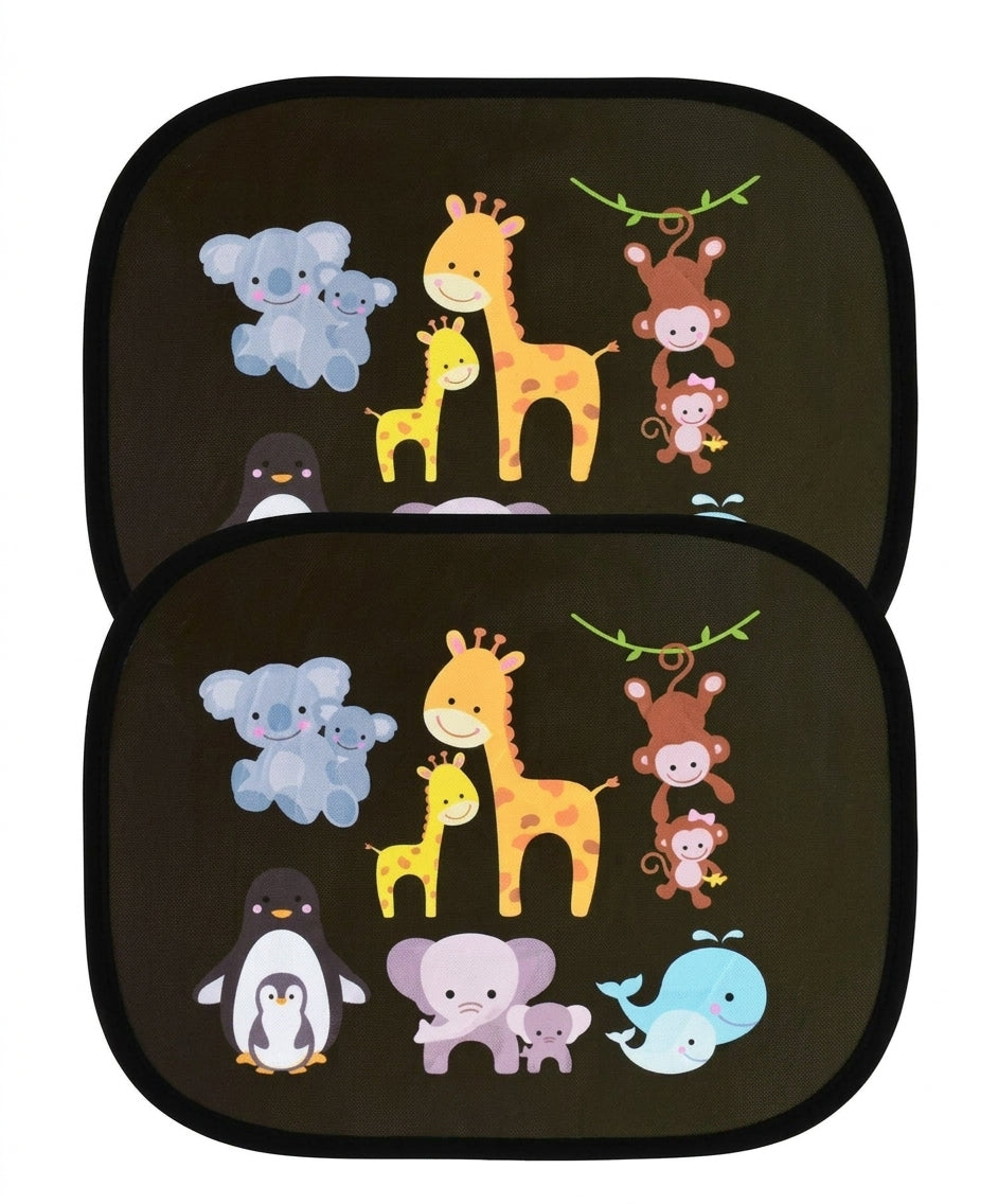 Car interior sun shield, side window heat insulation, sun protection static static sticker, sun shield, cartoon window film with logo printing
