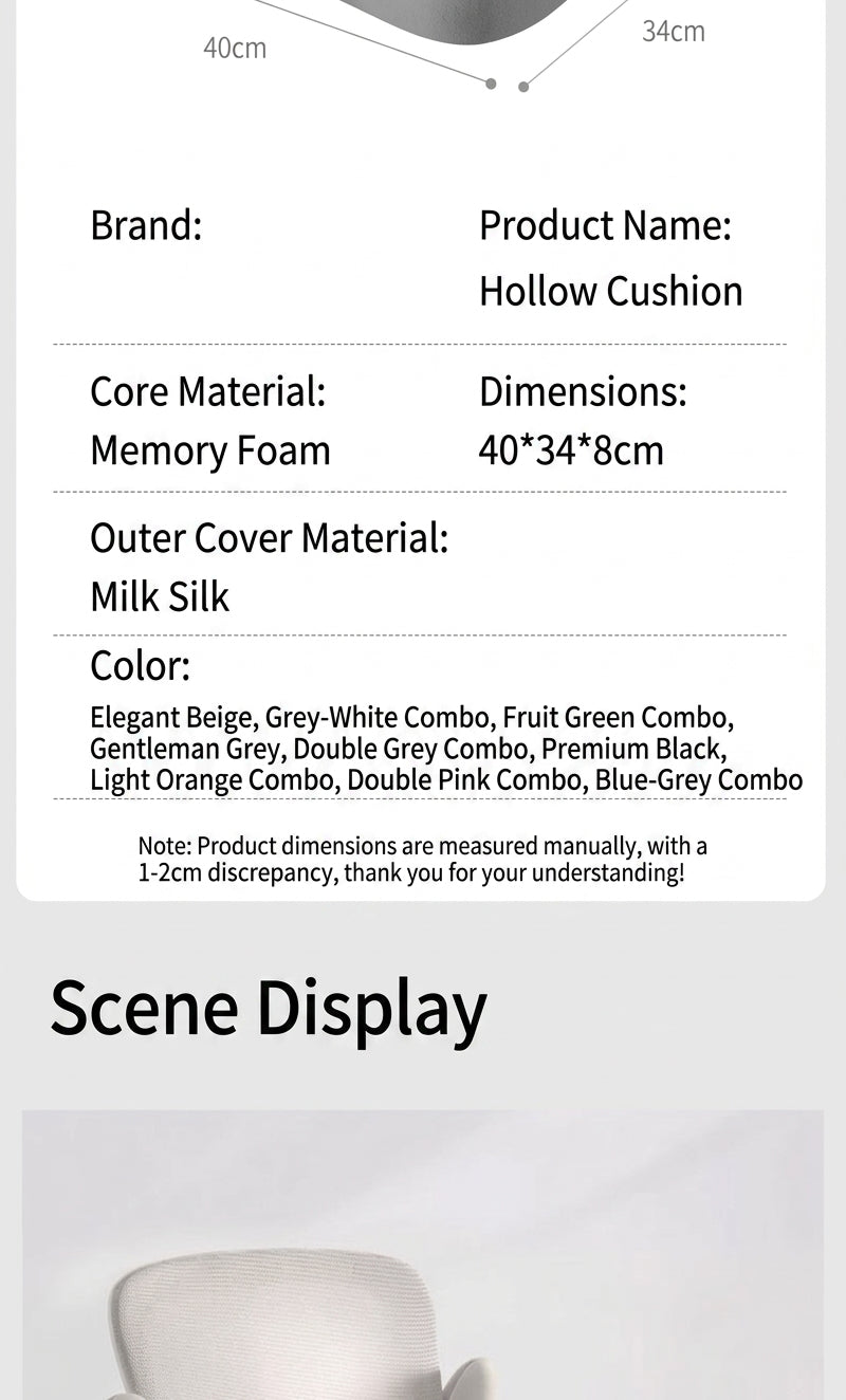 Memory Foam Seat Cushion, Office Chair, Beautiful Butt Pad, Sitting Tool, Student Stool, Memory Foam Waist Support Butt Pad