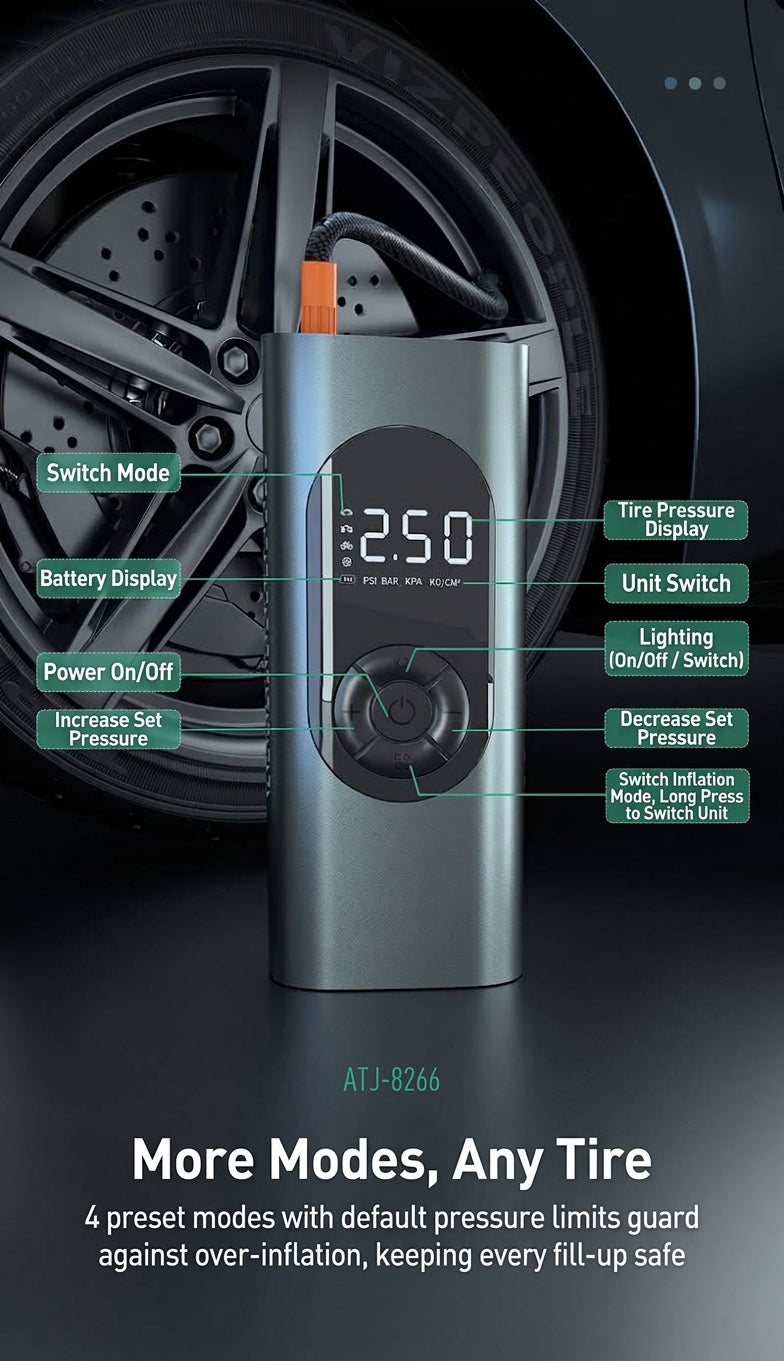 Cross-border Cordless Air Pump Portable Car Electric Pump High Power Tire 12v Car Inflator Pump
