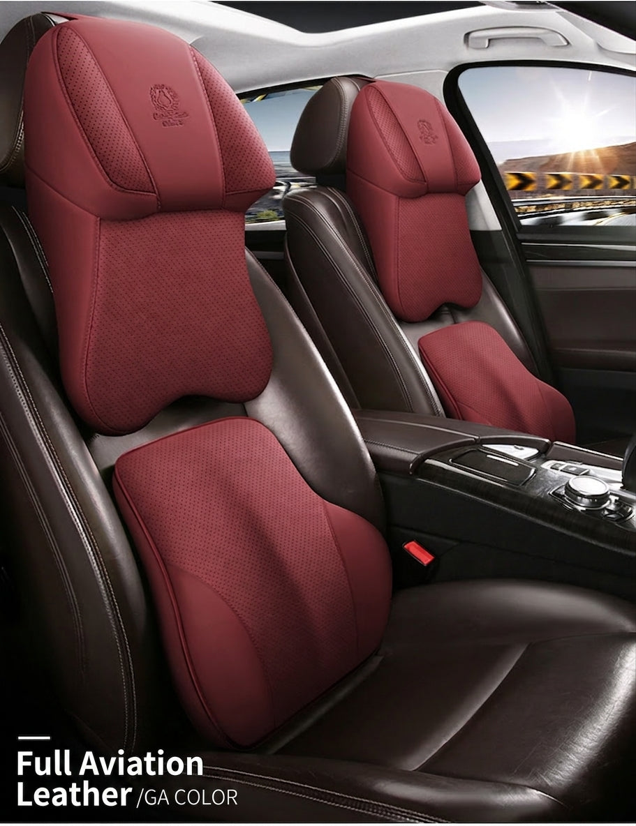 [Full leather on both sides] aviation-grade car neck pillow, memory foam, neck pillow, neck pillow in the car, car seat, neck pillow