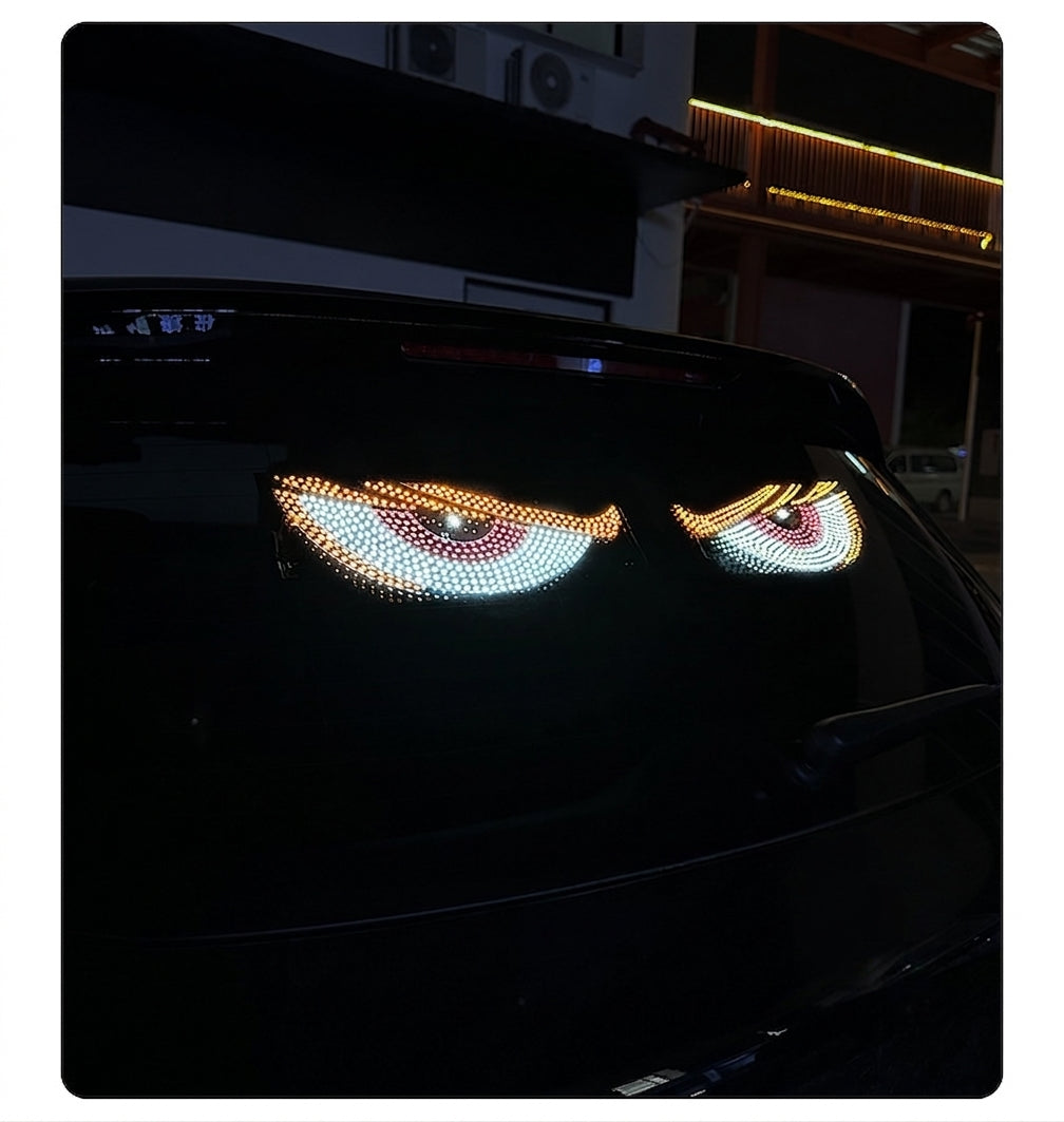 Cross-border car dynamic devil's eye LED warning light, truck truck truck eye light dynamic display light