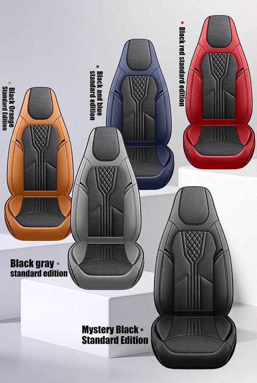 3D Nappa leather car full-coverage integrated headrest cover, all-season universal sports seat cover, leather seat cushion manufacturer wholesale