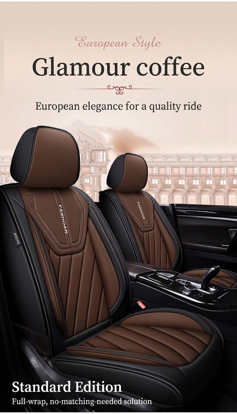 Universal four-season Nappa leather seat cover for car seat cushions, premium feel, anti-dirt, full coverage ventilation, breathable new seat cover