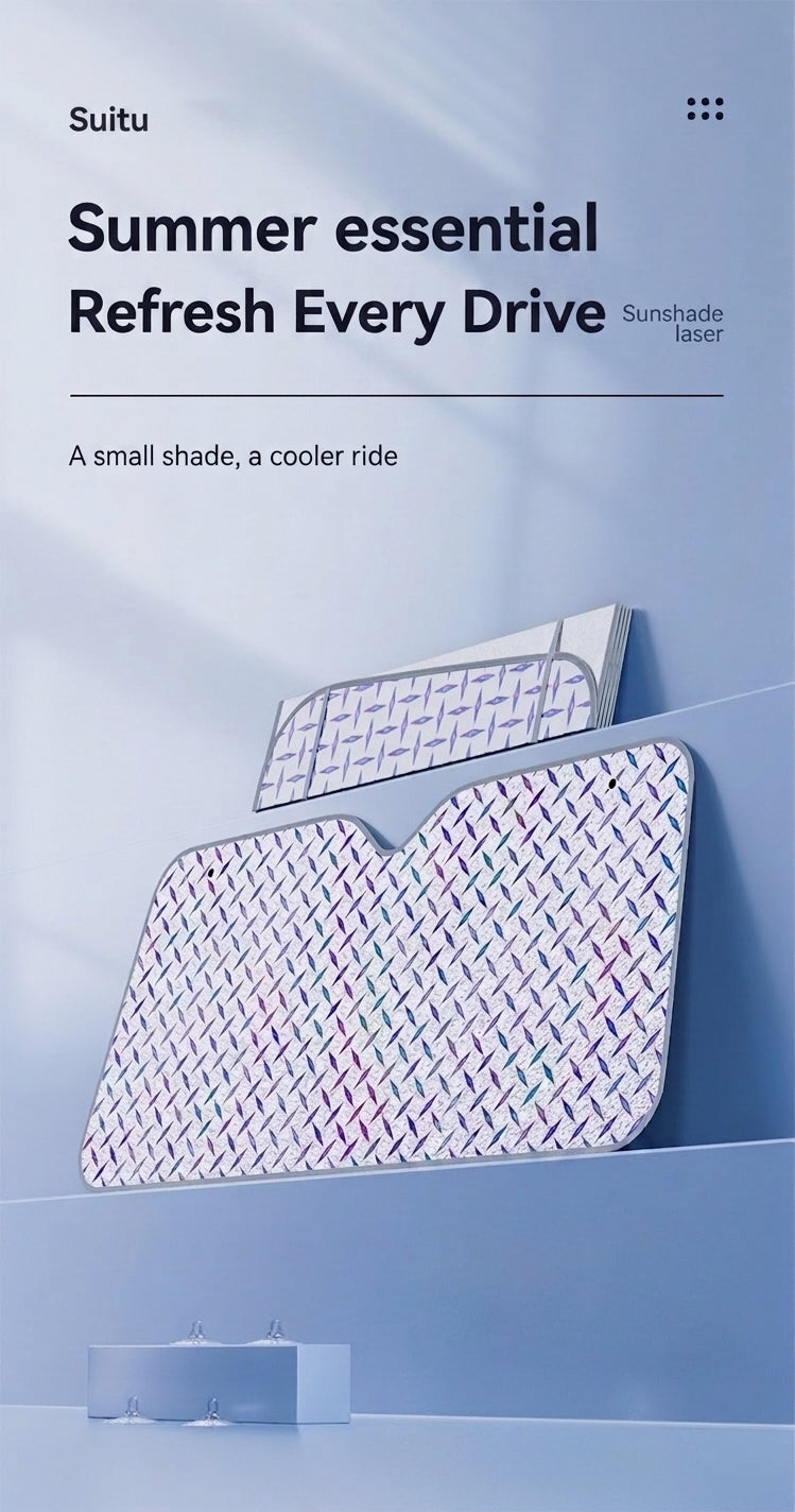 Car sunshade laser type sun protection and heat insulation summer sunshade car front windshield window sun gear