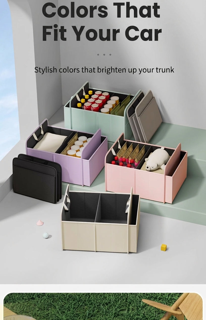 Car trunk storage box, cross-border trunk folding multifunctional Amazon bestseller, self-driving touring in-car storage box