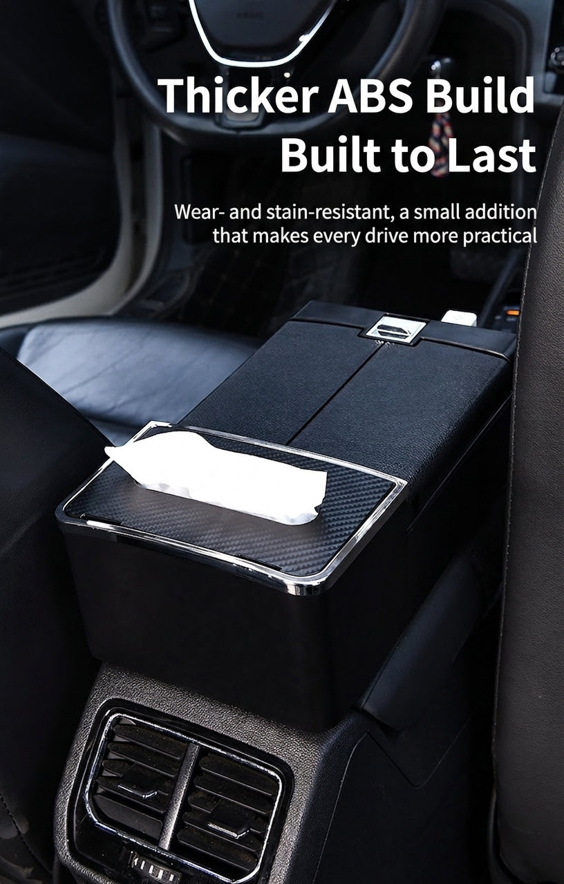 Car tissue box, armrest box, multifunctional water cup holder, storage box, creative and simple car interior sundries storage box