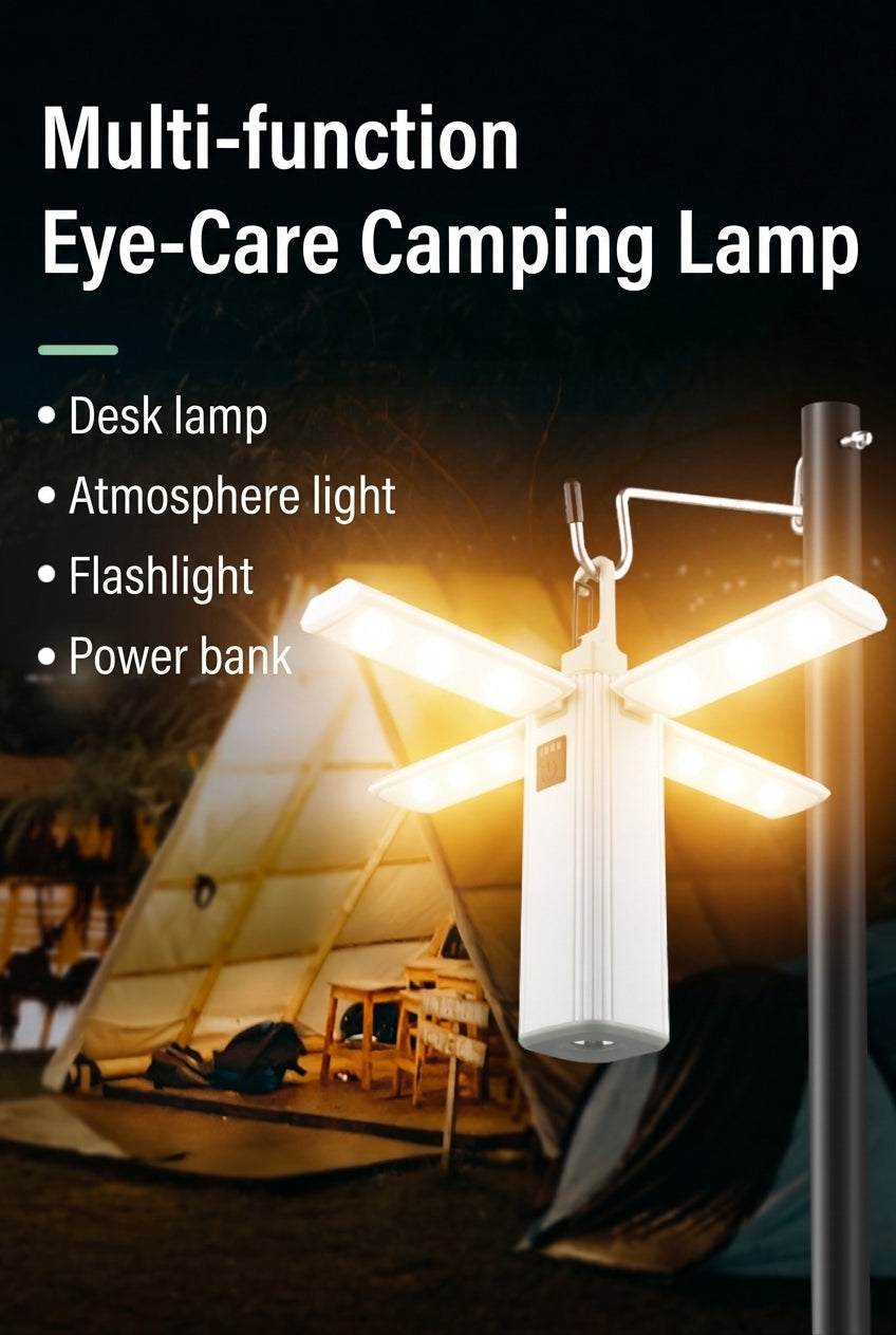 Camping Tent Light, Four-Leaf Foldable LED
