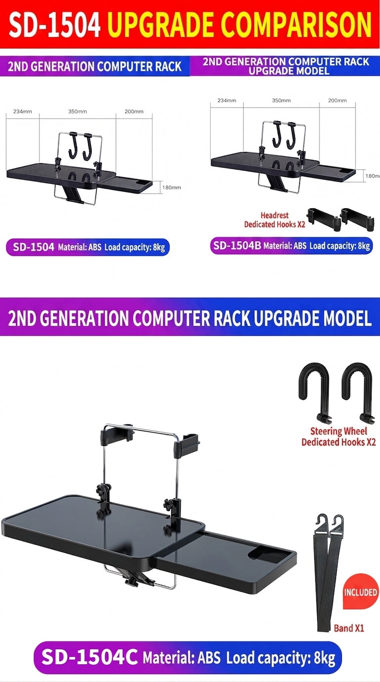 Car Mini Tabletop Foldable Dining Table Car Rear Seat Computer Car Rear Seat Study Table Laptop Stand