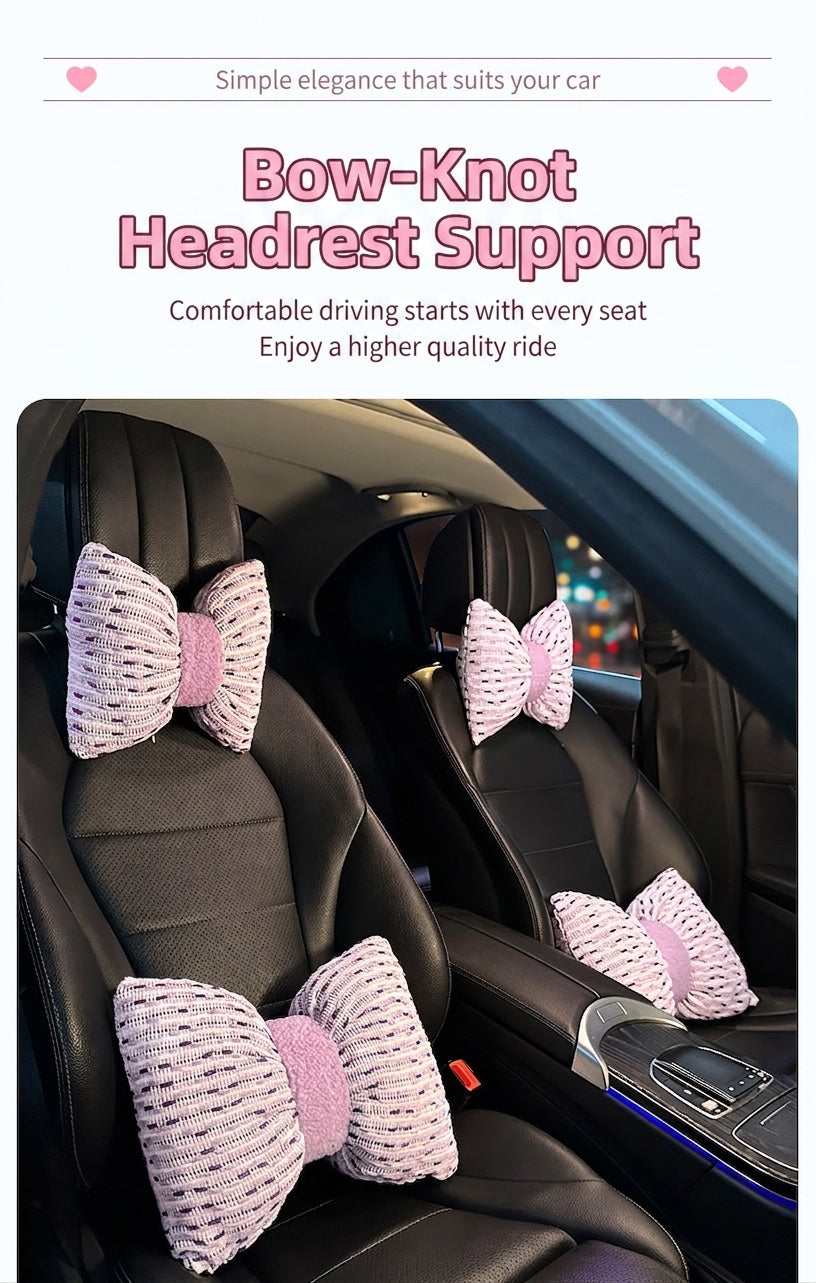 Car headrest neck support pillow for car cushions, car seat lumbar cushion set, for the driver's seat and for women's lumbar support