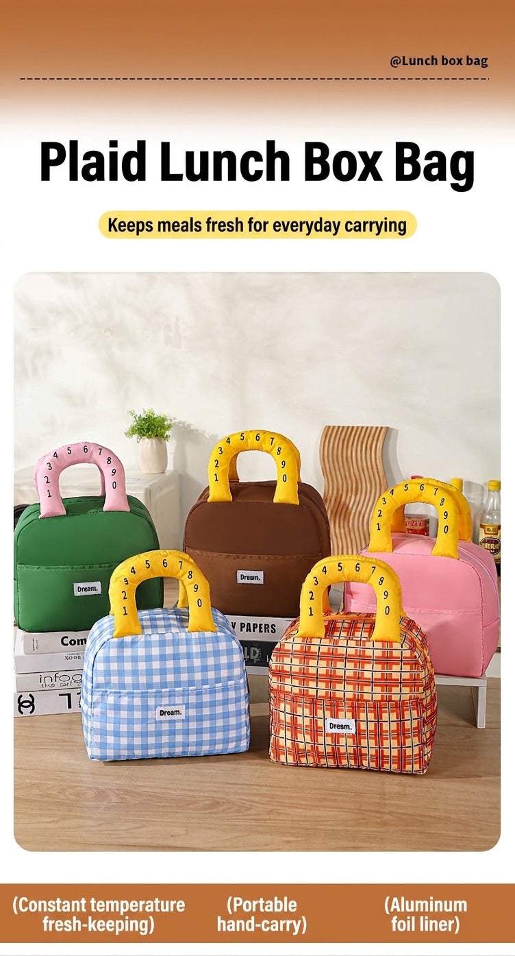 Insulated Lunch Box Bag, Portable Large Capacity