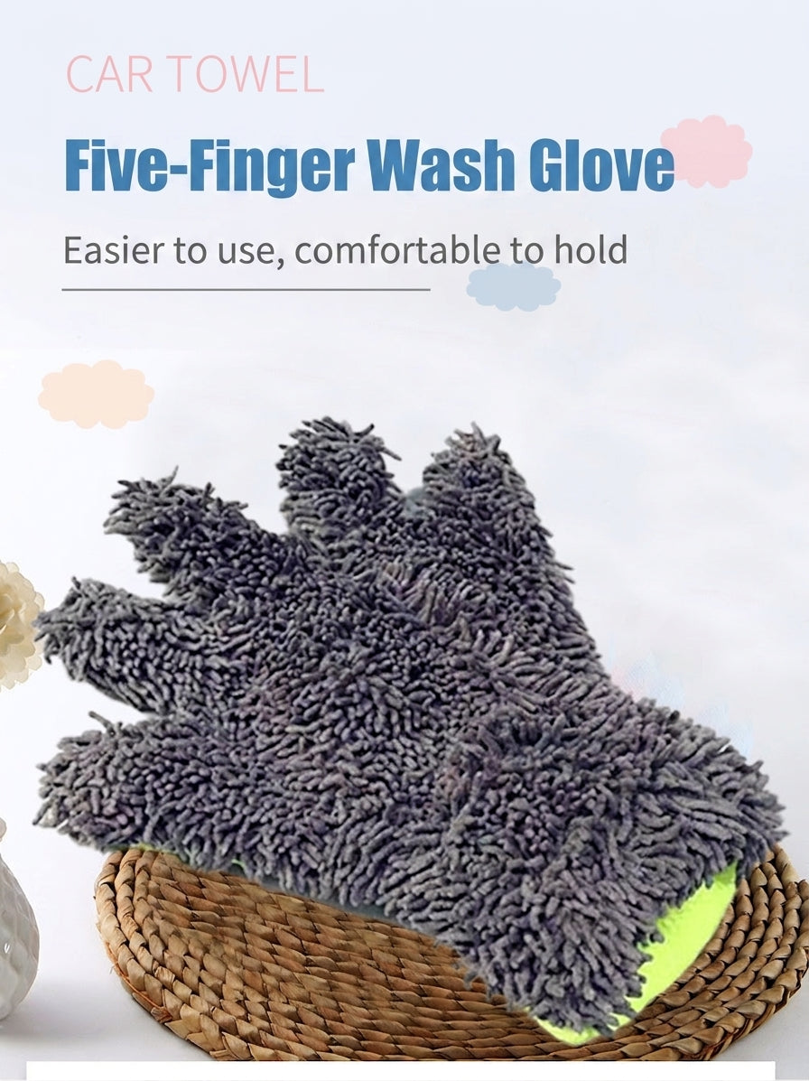 Car wash gloves, plush waterproof car towels, specialized car brushes, cleaning cloths, chenille wheel cleaning towels, wholesale