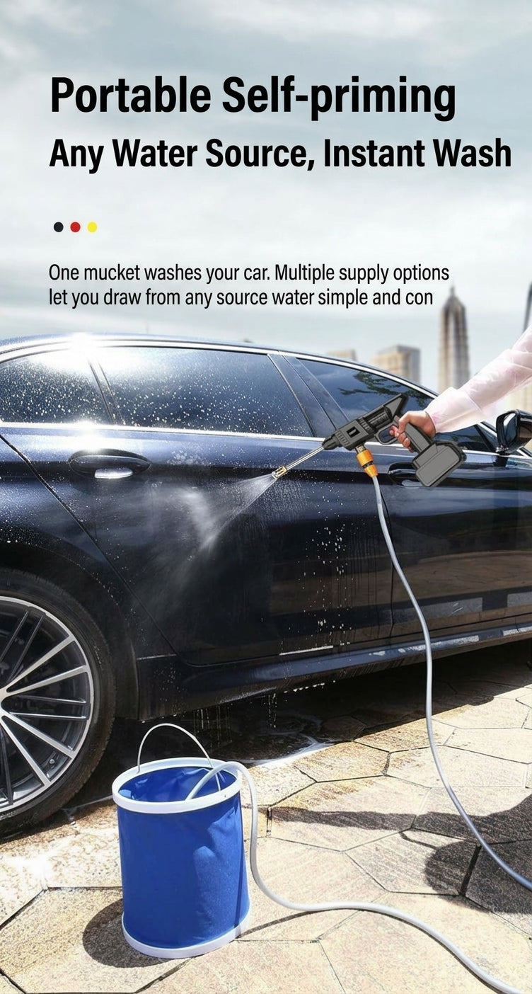 Car water gun, household electric car washer, rechargeable car wash gun, universal wireless high-power high-pressure car wash water gun