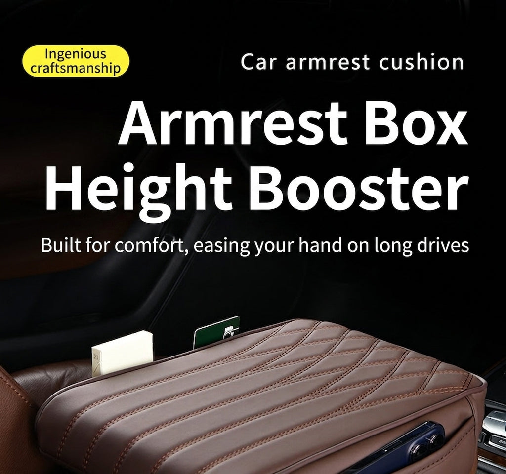 Manufacturer cross-border direct sales of dual-sided pocket-style car armrest box mats, universal hand and center height increasers