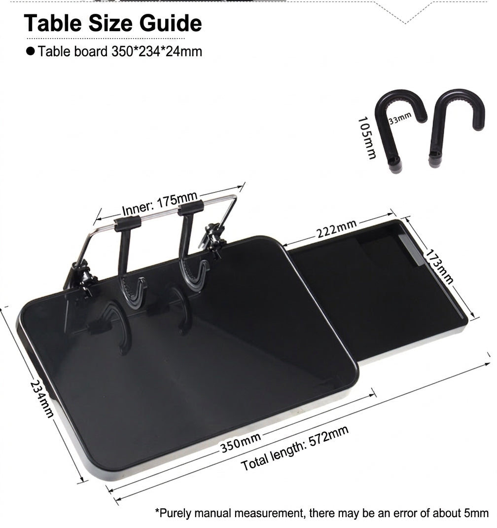 Car Mini Tabletop Foldable Dining Table Car Rear Seat Computer Car Rear Seat Study Table Laptop Stand