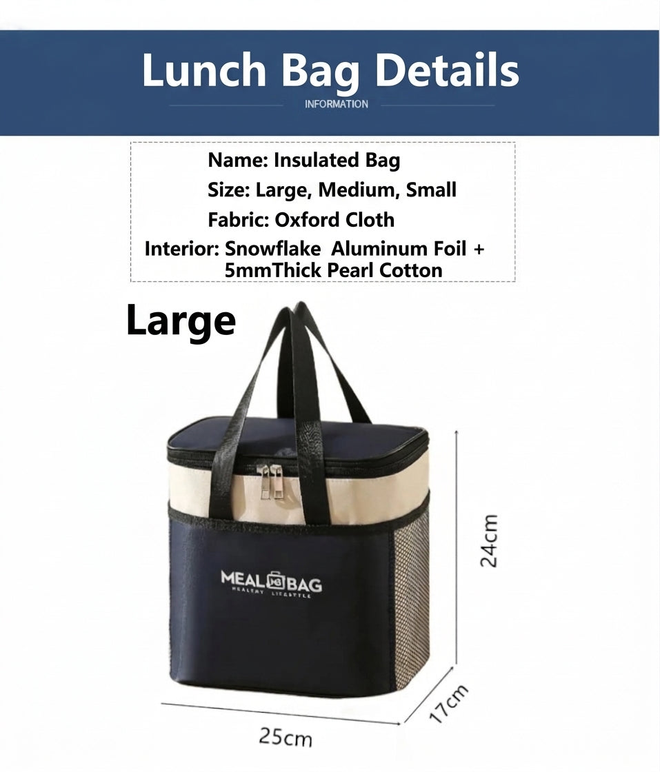 Insulated Lunch Bag, Waterproof Bento Tote