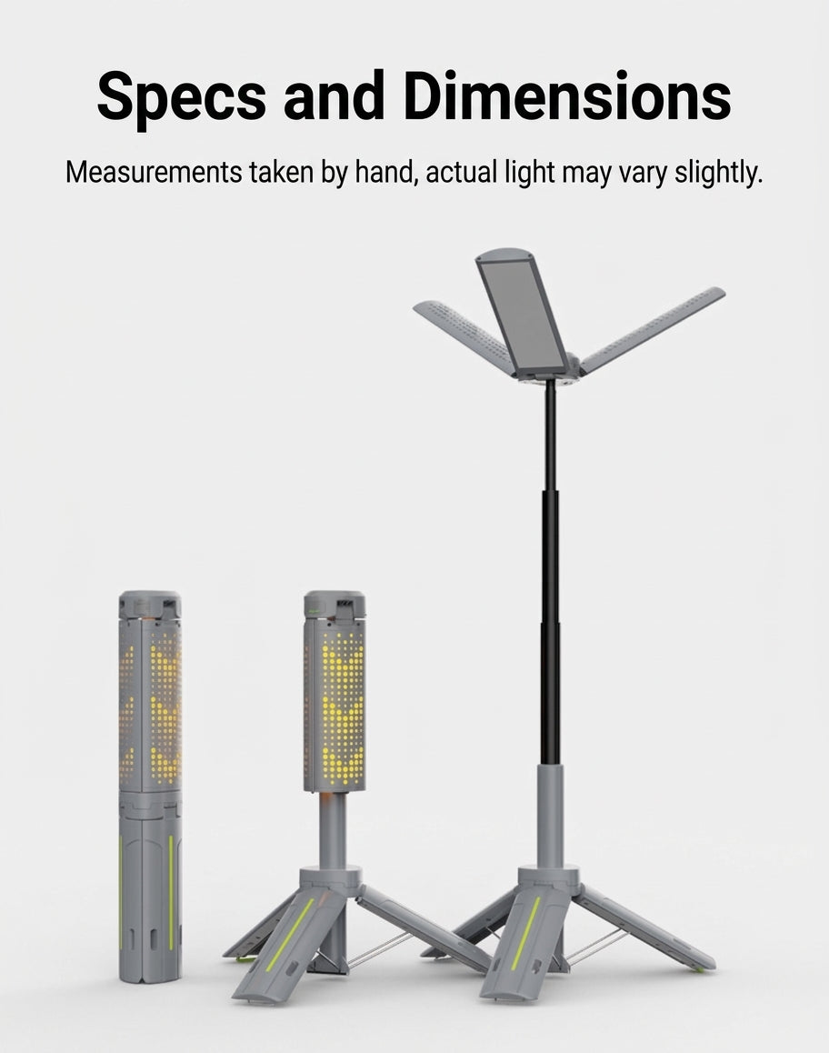 Camping Light with Telescopic Stand - Retractable