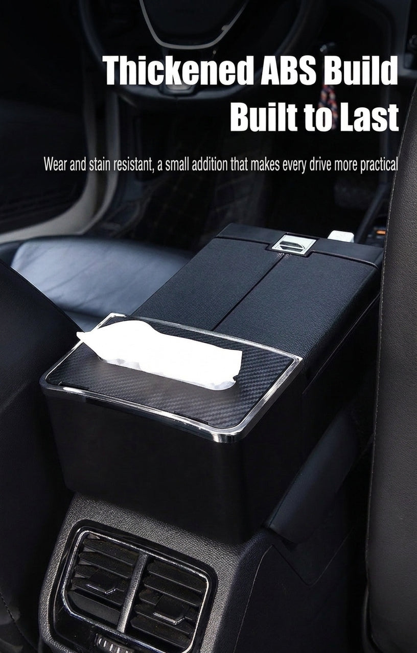 Car tissue box, armrest box, multifunctional water cup holder, storage box, creative and simple car interior sundries storage box