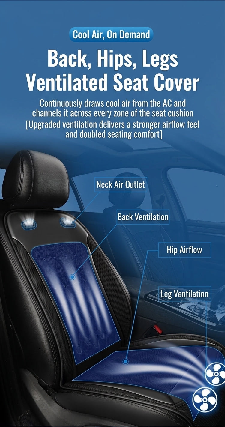 Car seat cushions, summer cooling ventilation seat cushions, 12V and 24V for air blowing, car seat cushion manufacturer OEM customization