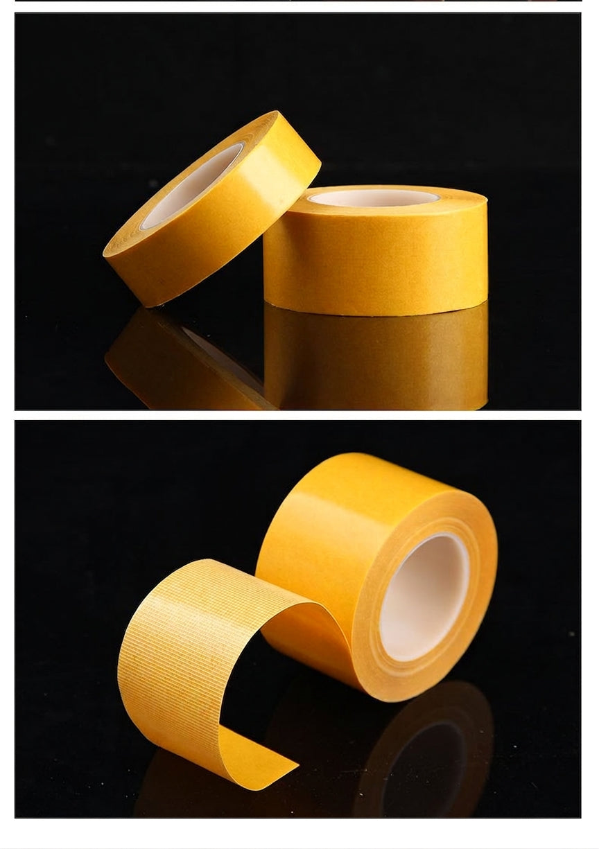20-meter long cloth-based tape, strong adhesive, non-slip, waterproof carpet mat, fixing tape, no residue, mesh cloth-based double-sided tape