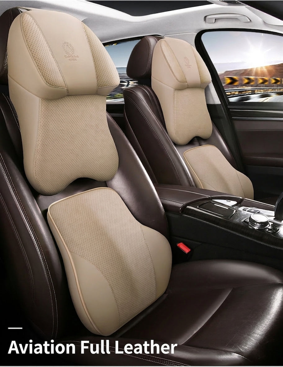 [Full leather on both sides] aviation-grade car neck pillow, memory foam, neck pillow, neck pillow in the car, car seat, neck pillow