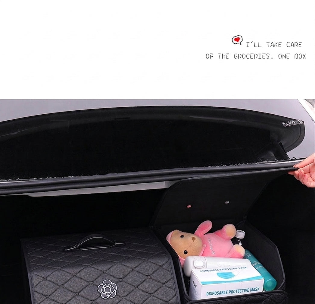 Car trunk storage box, car tail box, camellia car, good things, sorting storage box, multi-functional storage girl