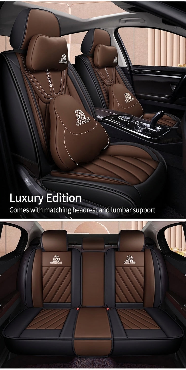Universal four-season Nappa leather seat cover for car seat cushions, premium feel, anti-dirt, full coverage ventilation, breathable new seat cover